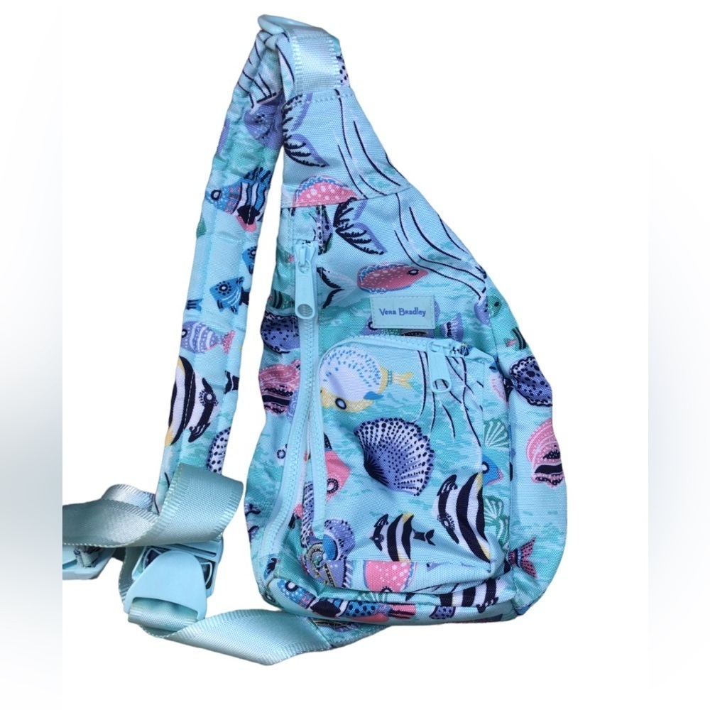 Vera Bradley Slingback Pack Lighten Up Essential Fishes